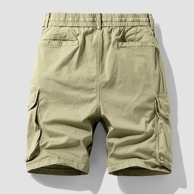 Pantalones cortos cargo de algodón para hombre, con múltiples bolsillos, estilo táctico, transpirables