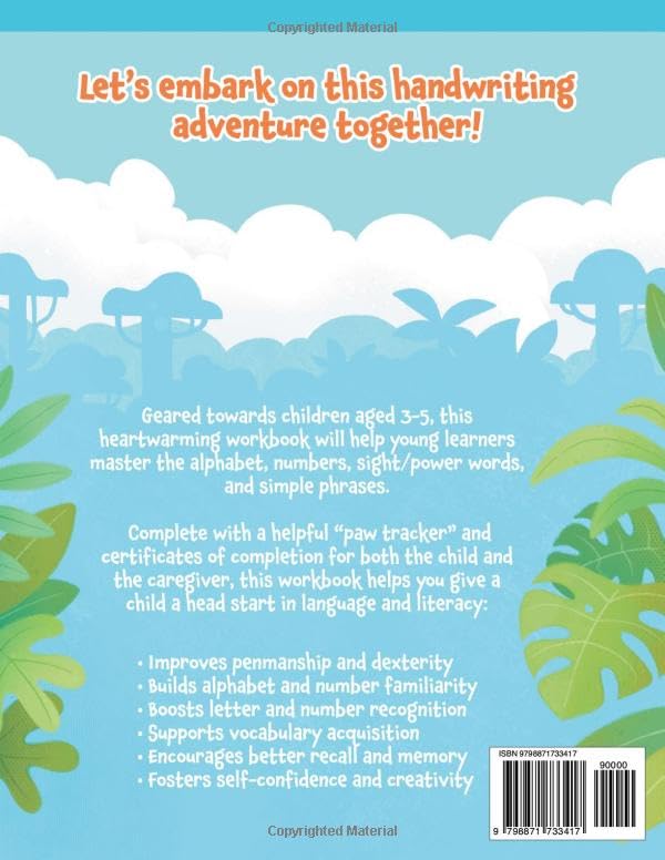 My First Handwriting Workbook for Kids!: Practice Line Tracing for Lowercase Letters, Capital Letters, Numbers, and Sight Words for PreK and Kindergarten (ABC Handwriting Practice Books) - Image 2