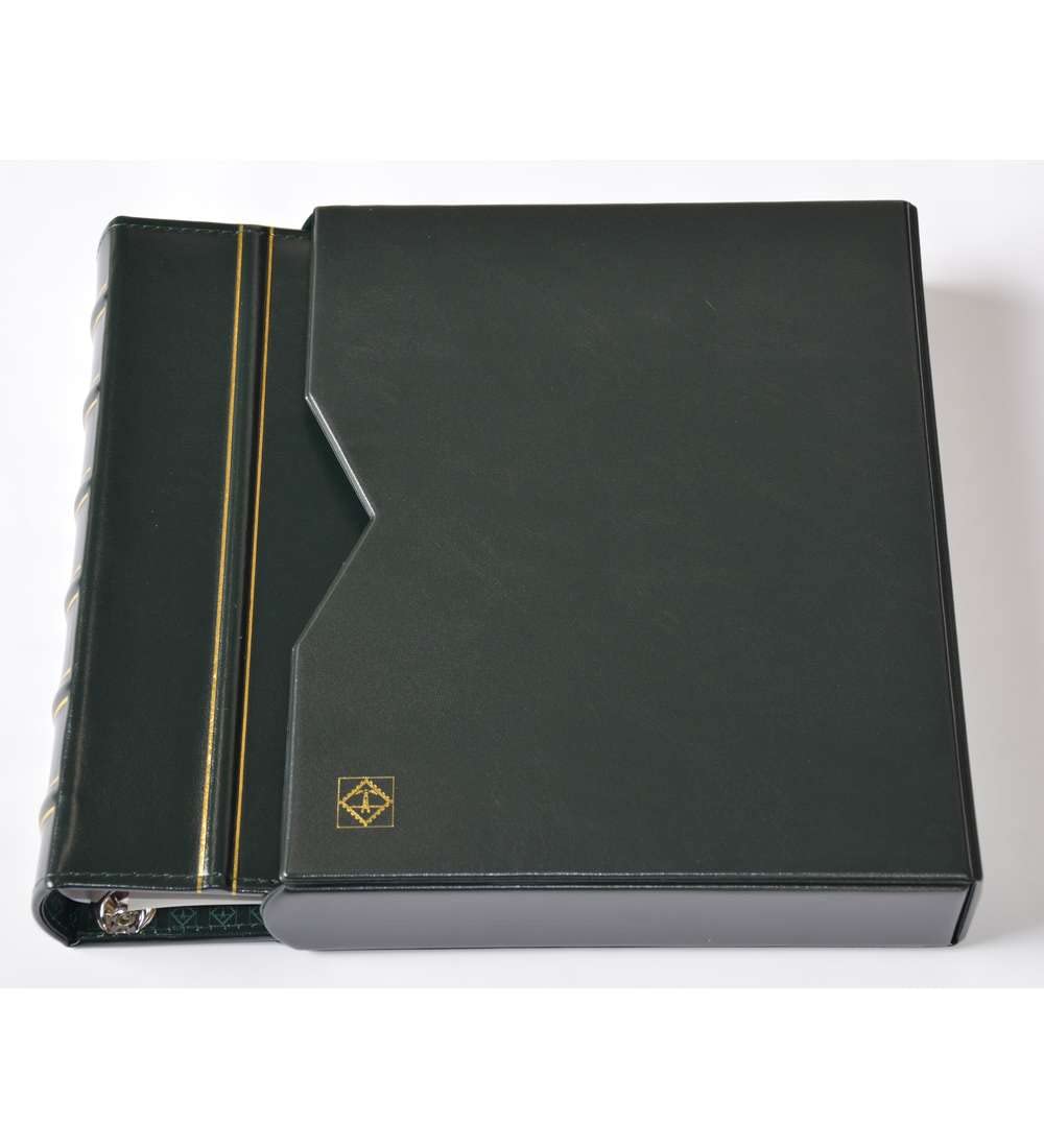 LEUCHTTURM Vario-Classic-Set Album inklusiv Schutzkassette grün Briefmarken für Sammler