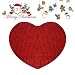 Area Rug , Fluffy Doormats Carpet Decor , Bright Valentine Red Heart Love Shape ( 20'' x 24'' )