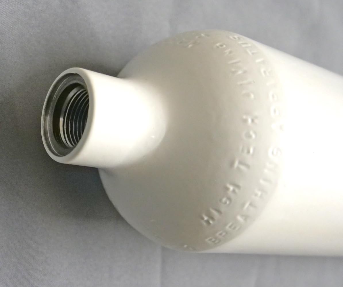 Stahlflasche/Tauchflasche 3 Liter 232 bar 100mm M25x2 ohne Ventil weiß