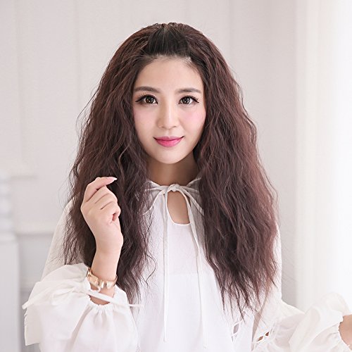 women girls female long hair wig caps carved seminatural