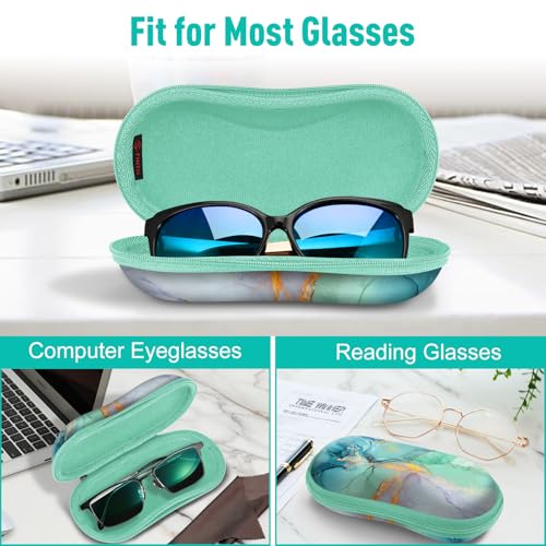 Image of FINTIE Sunglasses Case, Hard EVA Shell Shockproof Sport Glasses Case with Metal Carabiner Travel Zipper Eyeglasses Holder