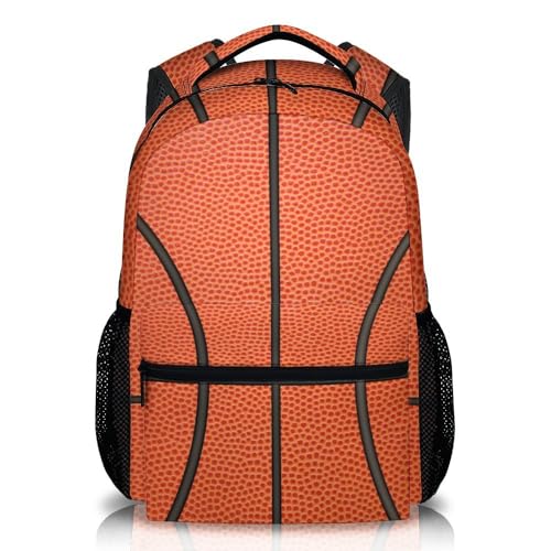 Basketball Backpack for Girls & Boys, 17 Inch Basketballs Print Backpacks for School, Cute Lightweight Bookbag for Kids