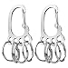 Keychain Carabiner Clip - Stainless Steel Quick Release Snap Hook Carabiner with Key Rings, Multi-Ring Keychain Holder Organizer for Men Women Car Home Office, 2 Pack