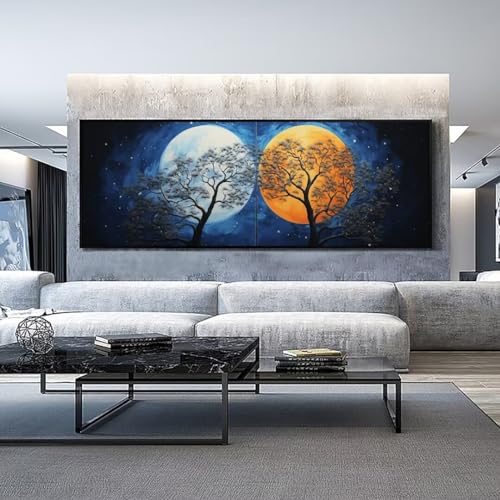 DIY Peinture Diamant Mosaïque Art Grand Tableau Salon 60x180cm