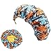 Produktbild Damen Big Size Beauty Print Satin Seidenhaube Neue extra große Satin gefütterte Motorhaube Sleep Night Cap Kopfbedeckung Motorhaubenhut -style11-Can Adjust