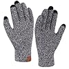 Femme Gants Hiver Écran Tactile Gants Tricot Chaud Microfibre Cadeaux de Noël Anniversaire pour Femmes Temps Froid