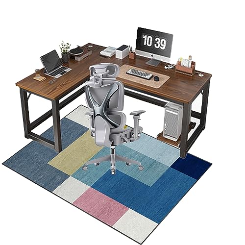 ZHXQ 70 x 100 CM Office Chair Mat for Hardwood Floors,Non-slip Desk Chair Mat Floor Carpet Protector Mat,Hard Floor Protector Mat for Office Chair for Wooden Floors,Computer Chair Rug for Home