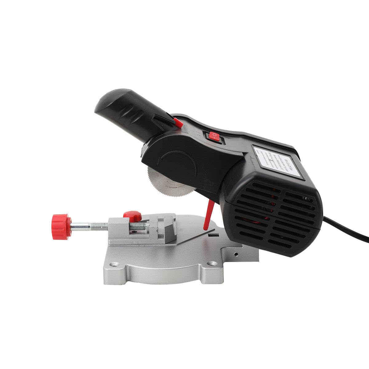 Mini troncatrice da 220 V, troncatrice, 6000 giri/min, piccola sega circolare da tavolo, in acciaio, lama per sega circolare in acciaio, 45° per legno e metallo