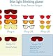 UVtech SLEEP-4B 100% Blaulichtfilter Rote Brille Computerbrille PC Gaming Bluelight Filter Uv Blue Light Blocking Glasses Anti Damen Herren