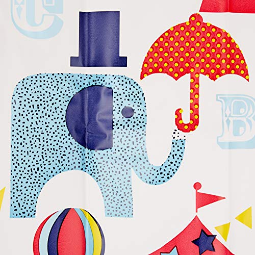 Spirella Kunststoffvorhang Lifestyle - Circus, Mehrfarbig, 180 x 2 1107074, Weiß, Estandar