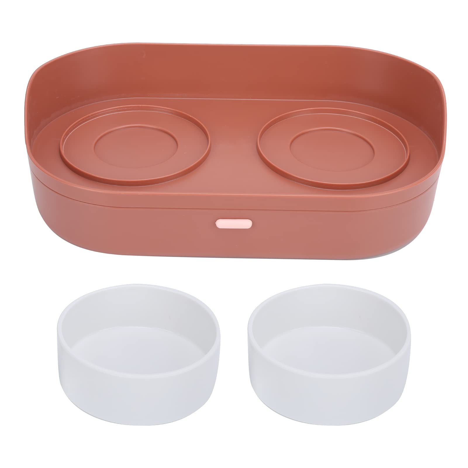 Qcwwy Ciotola per Cibo per Animali Domestici Rimovibile in PP con Base Antiscivolo, Design Rialzato di 7 Cm per la Cura della Colonna Vertebrale, Ciotola per Cibo per Cani e Gatti a (rosso)