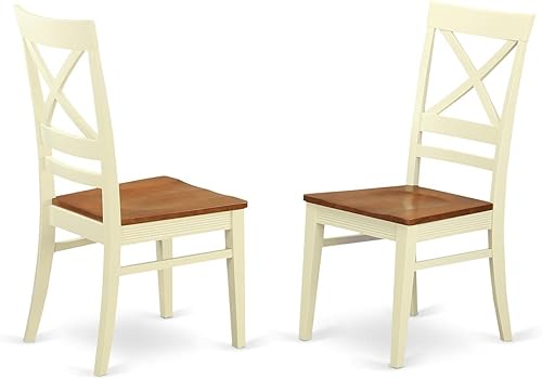 Miniatura 3 de East West Furniture NOQU5-WHI-W - Juego de comedor de 5 piezas que incluye una mesa de comedor rectangular con hoja de mariposa y 4 sillas de