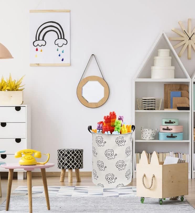 Miniatura 3 de ESSME - Cesta de almacenamiento grande, de tela con asas, plegable, para la ropa, el hogar, como regalo, organizador de juguetes