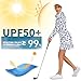 WOWENY Golf Dresses for Women Long Sleeve 1/4 Zip Tennis Dress with Shorts and Pockets UPF 50+ Workout Athletic Dress(Bule Leopard, M)