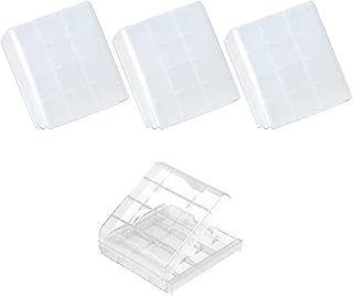 3Pcs AA/AAA Cell Battery Storage Case Holder Box,Clear Plastic Cell Battery Storage Case Holder Box,Battery Case Hard Plastic Batteries Storage Boxes for AA AAA Batteries and Rechargeable Batteries