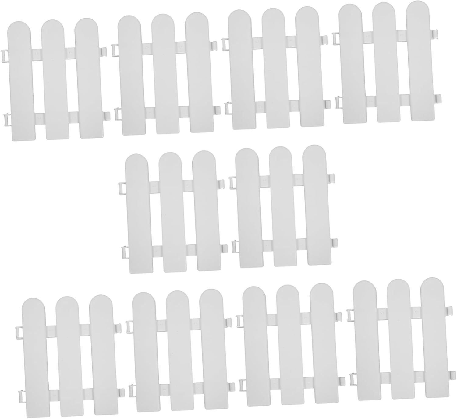Recinzione giardino HANABASS 10 pz bianco plastica