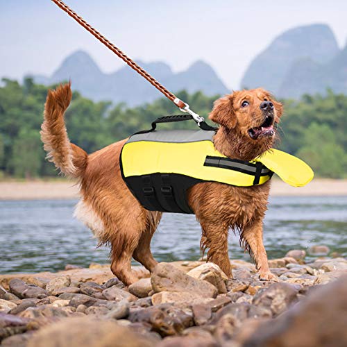 Colete salva-vidas para cães POPETPOP – Colete flutuante para animais de estimação, jaqueta de nataç