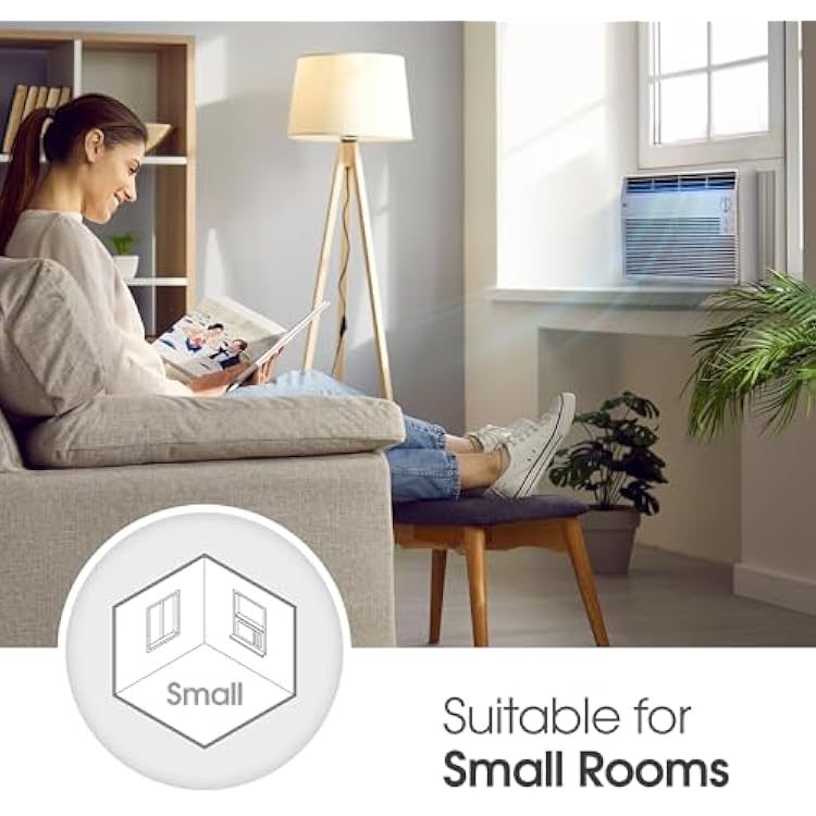 LG 5000 BTU Window Air Conditioner [2024 New] Easy Mechanical Control Ultra-Quiet Compact-size Cools 150 Sq.Ft. for Small Room, Washable Filter AC Unit Easy Installation White LW5024X