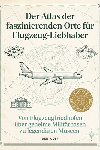 Der Atlas der faszinierenden Orte für Flugzeug-Liebhaber: Von Flugzeugfriedhöfen über geheime Militärbasen zu legendären Museen. Das ultimative Geschenk für Piloten und Luftfahrt-Enthusiasten