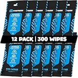 Fortress Car Interior Wipes (25 ct, Pack of 12) for Car Interior Cleaning, Dashboard, Seats, Detailing, and Steering Wheel [Travel Size] Skin-Safe Car Interior Cleaner Supplies