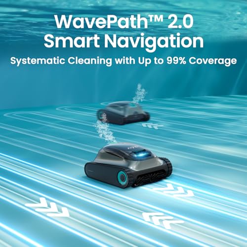 Image of Aiper Scuba S1 Robotic Pool Cleaner, Wall & Waterline Cleaning, Cordless Pool Robot with 4500GPH Suction, 4 Modes, Smart Navigation, 150-Min Runtime, Pool Vacuum for Inground Pools (Renewed)