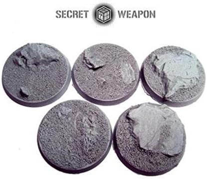 Secret Weapon Beveled Edge Bases: 40mm Desert Wasteland (5)