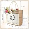 Tarklanda Cadeau pour Femme, Sacs de Jute en Toile Initiale, Jute Tote Bag avec Alphabet, Sac Cabas Multi-Usages, Cadeau pour Femmes, Amis, Maman, Anniversaire, Fête des mères (M) #1