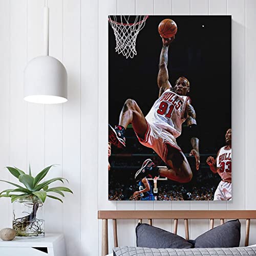Impression basket Dennis Rodman pour habiller un mur vide avec style format 60x80cm - 4