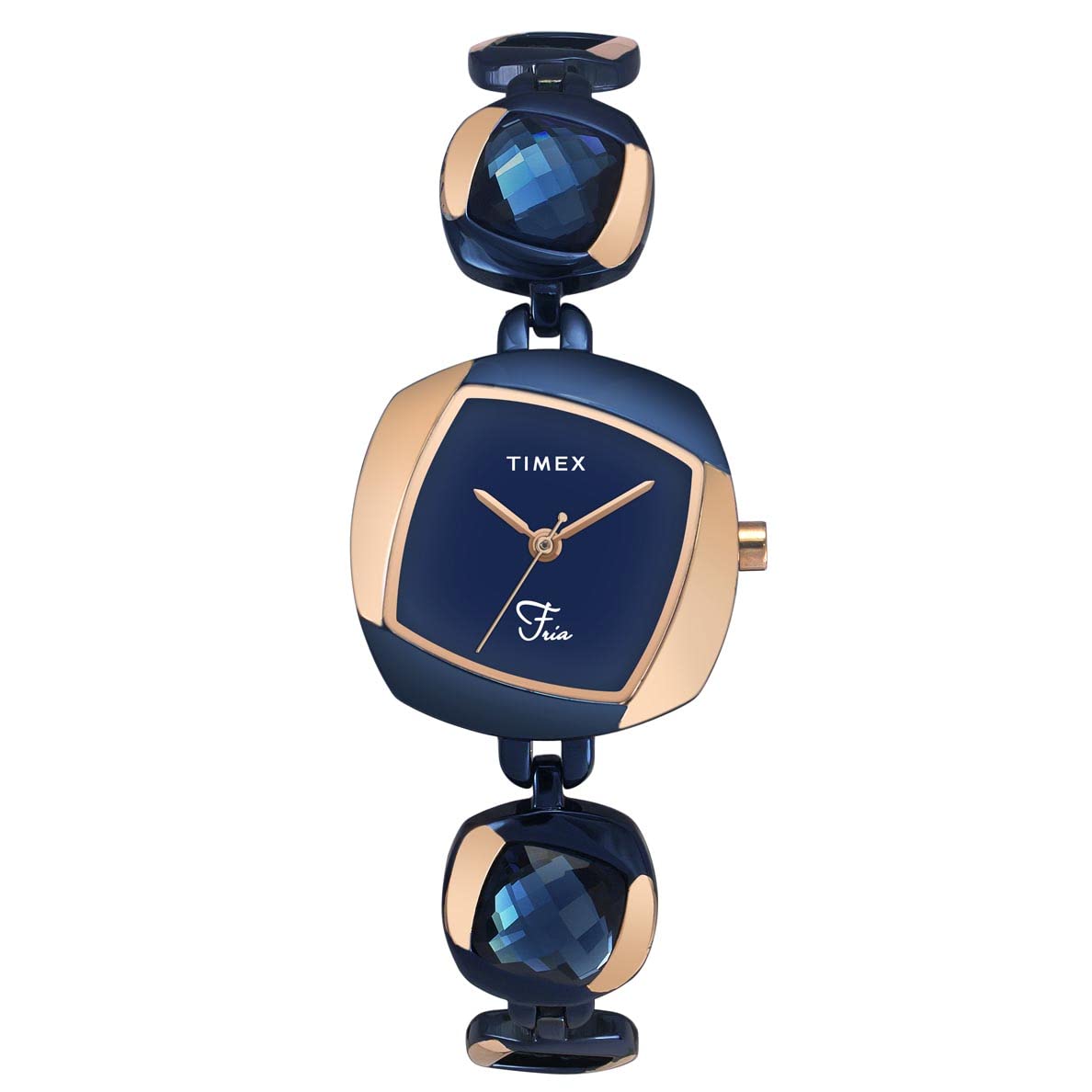 TIMEX Fria Women Blue Square Analog Watch - TWEL15005 (B0BQM23JCT) Amazon Price History, Amazon Price Tracker