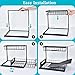 REALINN Under Sink Organizer, Pull Out Cabinet Organizer Slide Out Sink Shelf Cabinet Storage Shelves, Storages for Kitchen Bathroom, Black, 2 Pack