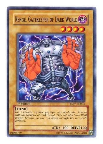 Amazon.com: Yu-Gi-Oh! - Renge, Gatekeeper of Dark World (TAEV-EN003) -  Tactical Evolution - 1st Edition