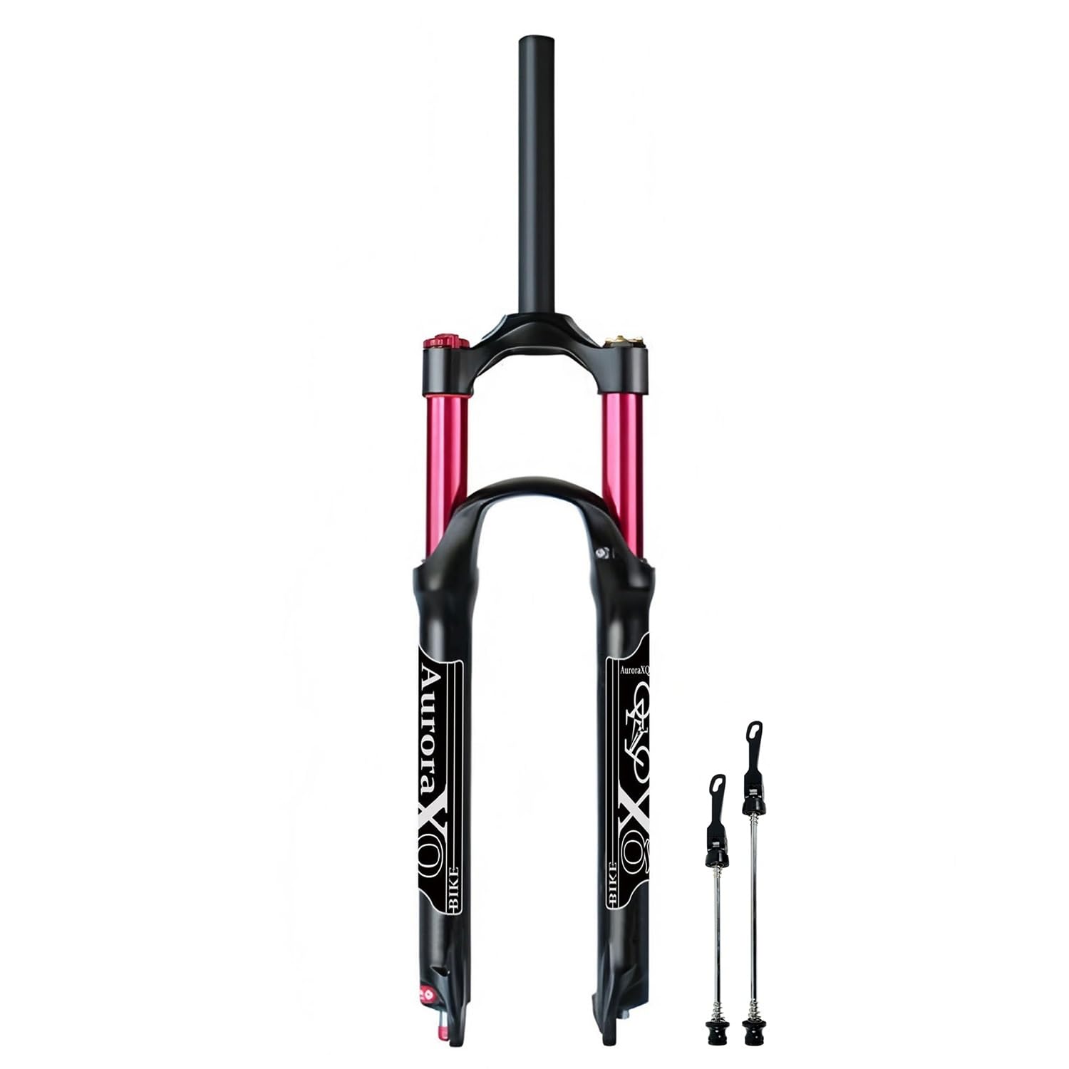 AuroraXQ Widel na Rowerze Górskim 26/27,5/29 Cali Stożkowy/Prosty, Podróż 140mm 1-1/8" Widełki Zawieszone MTB Stopu Aluminium dla Mountain, AM, XC(Straight Manual,27,5 cala)