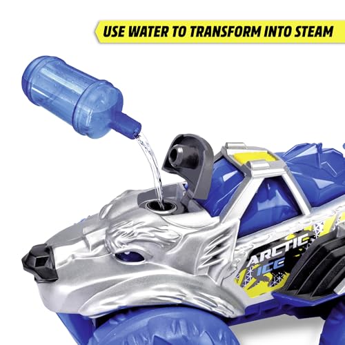 Dickie Toys Arctic Ice Monster Auto (25 cm) - Monstertruck für Kinder ab 3 Jahren mit Dampf-Funktion, Licht & Sound, Gummireifen, Freilauf, Monster Truck Spielzeugauto inkl. Batterien - 203754002