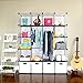 UNICOO - Multi Use DIY 20 Cube Organizer, Wardrobe, Bookcase, Storage Cabinet, Wardrobe Closet with Design Pattern - (Deeper Cube, Semitransparent)