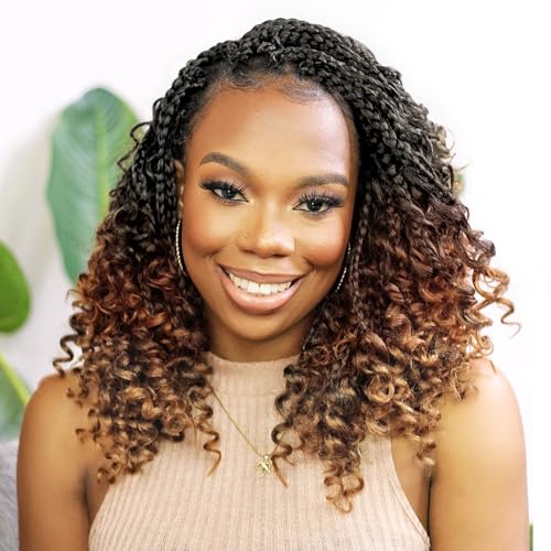 Fulcrum Goddess Box Braids �����j�҂݃w�A 10�C���`�A9�p�b�N �{�[�z�[�{�b�N�X �u���C�h �����j�҂݃w�A �����p �v�����[�v�{�w�~�A�� 3X �����j�҂� �����҂݃w�A �J�[���[�G���h�t�� (10�C���`�A1B/30/27#)