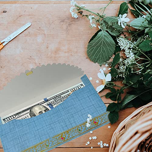 Zenia Invitation Shagun Gift Envelopes | (Pack Of 10) | Assorted Color Unique Designs | Money Holder Card Fancy Packet | For Festivals Christmas Diwali Birthday Wedding Anniversary Eid #TOP4