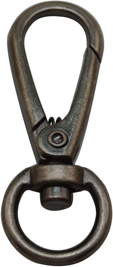 Tianbang Gun 0.4" Inside Dia Oval Ring Lobster Clasp Claw Swivel Eye Hole for Strap Pack of 10