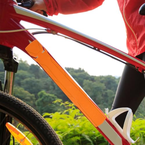 Protector de cuadro para bicicleta Abaodam, calcomanías y cinta protectora para mountain bike, color naranja miniatura 6