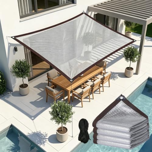 Toldo de sombra reflectante y permeable que reduce el calor exterior 2