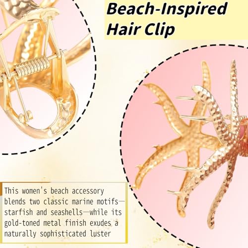 Accesorios de playa para cabello mujeres 2pz clip de metal miniatura 2