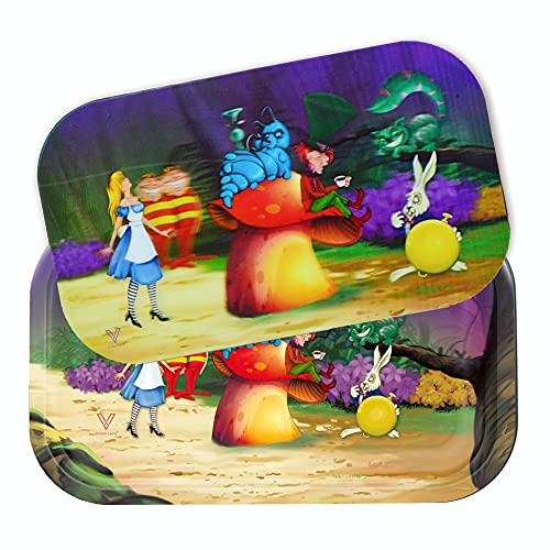 PatchouliWorld Premium Rolling Tray | Rasta Lion Motiv | Metall Mixing Tray 0,35mm