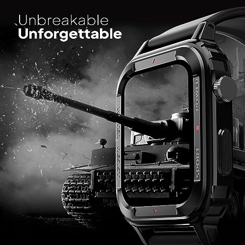 Image of Fire-Boltt Tank 1.85 inch Outdoor Rugged Bluetooth Calling Smart Watch, 123 Sports Mode, 8 UI Interactions, Built in Speaker & Mic, 7 Days Battery (Camo Green)