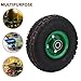 Baxnore 10 Inch Rubber Replacement Wheel, Inflatable Cart Wheel with 6204 Bearing, Heavy Duty 250KG Load for Garden Trolley, Wheelbarrow, and Industrial Carts
