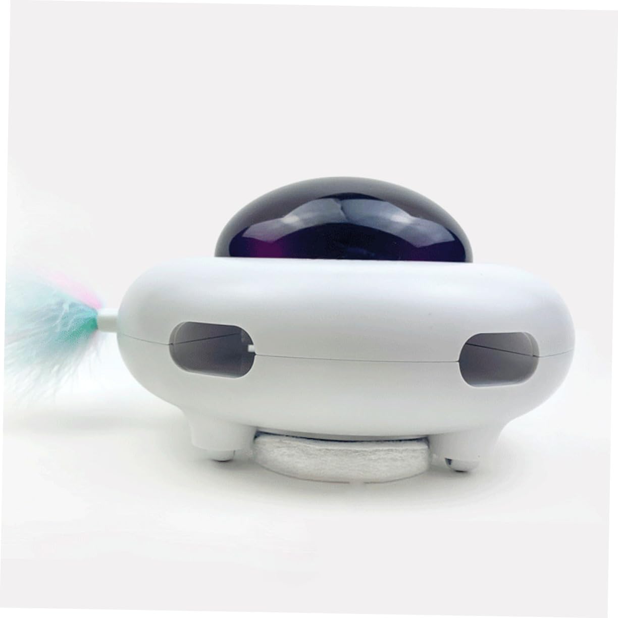 VANZACK 1 Jeu Jouet De Chat Drôle Jouet Interactif Chat Électrique Jouets Électriques pour Chiens Jouets De Dentition Chaton Soi Faire Tourner Automatique Abdos Chat Taquin Blanche