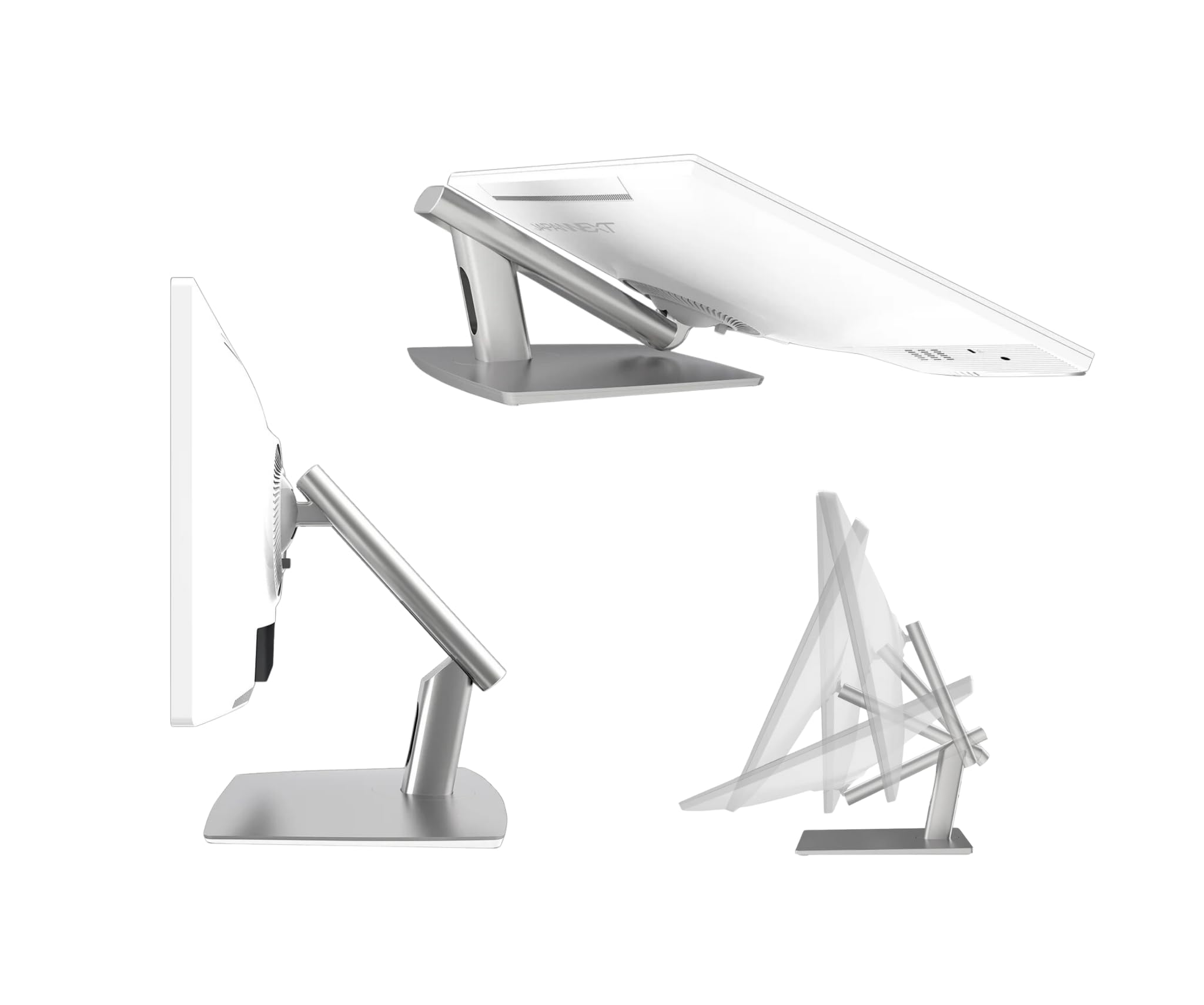 JapanNext Monitor Táctil Blanco 21.5" IPS Full HD con Brazo articulado | Full HD (1920x1080) con Brazo articulado | Carga vía USB-C(65W) Altura e inclinación Ajustables | JN-IPS2152FHDR-C65W-FLD-T
