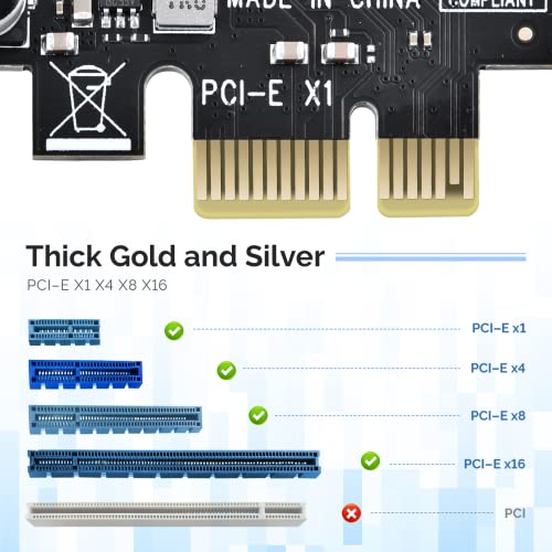 Image of ELUTENG PCIE USB 3.0 Card 7 Ports PCI Expree to USB Expansion Card Super Speed 5Gbps PCI-e USB3 Hub Controller Adapter for Windows 11 /10 /8 /7 /XP /Vista