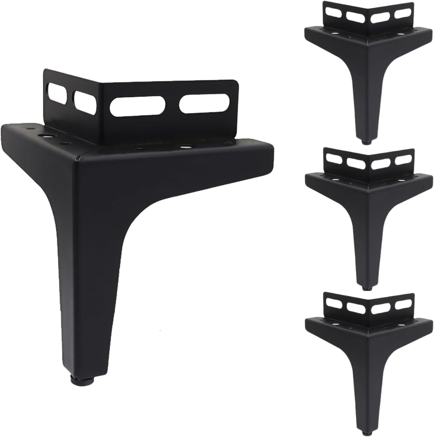 Rhllvj Black Set Of 4 Modern Metal Triangle Furniture Feet Diy Replacement Feet For Furniture Upholstered Chairs Nightstands(,10Cm(3.9In))