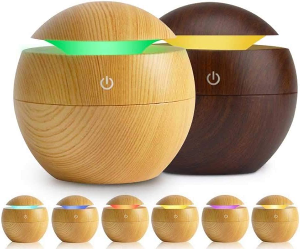 APRITECH Essential Oil Diffuser Aroma Diffuser Portable Aromatherapy Diffuser with 6 Colorful Lights Waterless Automatically Shut-Off humidifier amir air Diffuser(A), 130ml
